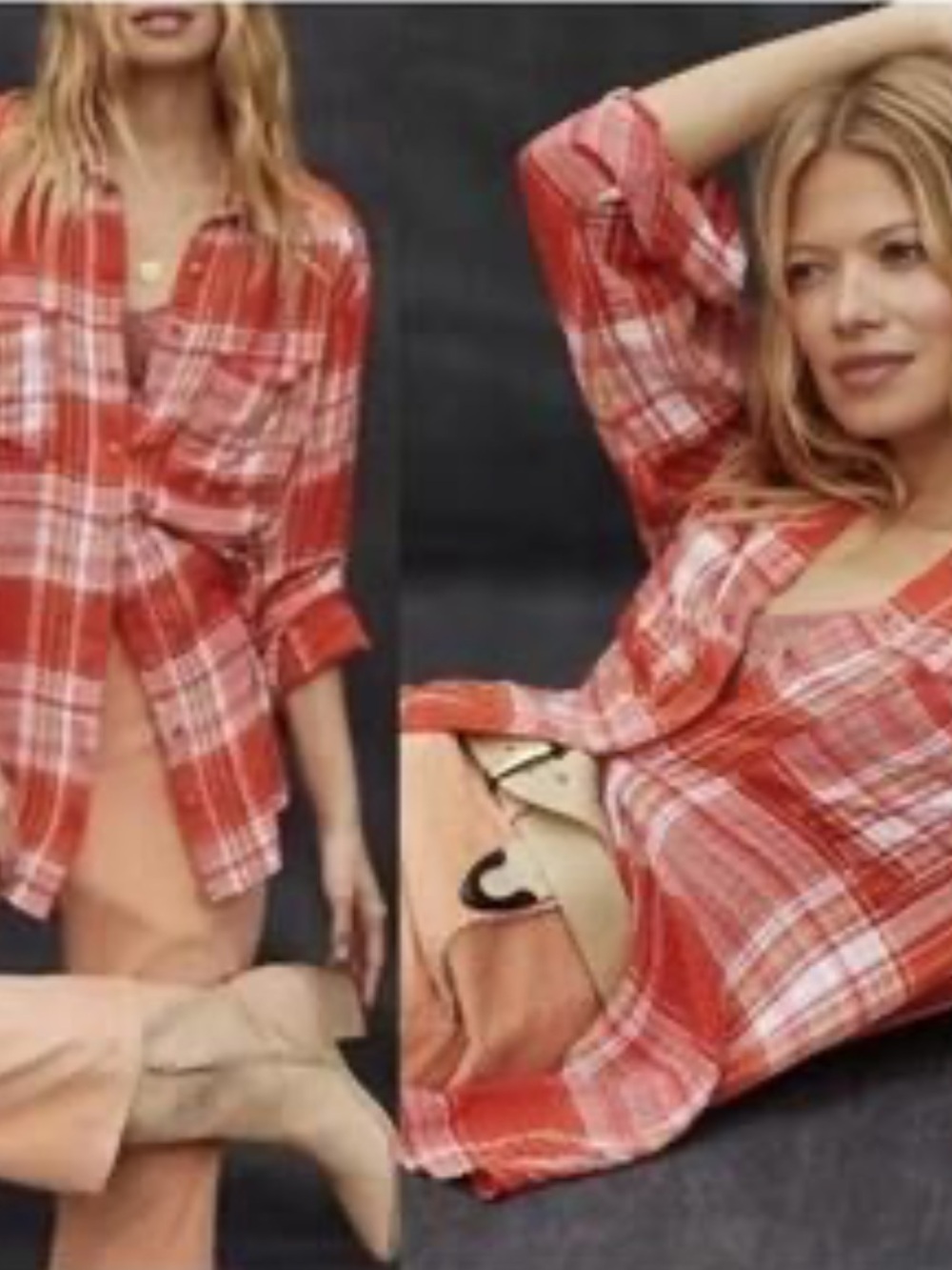 Anthropologie Pilcro Plaid Button Down Shirt size Small